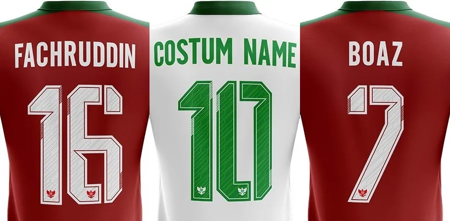 desain jersey futsal tipografi